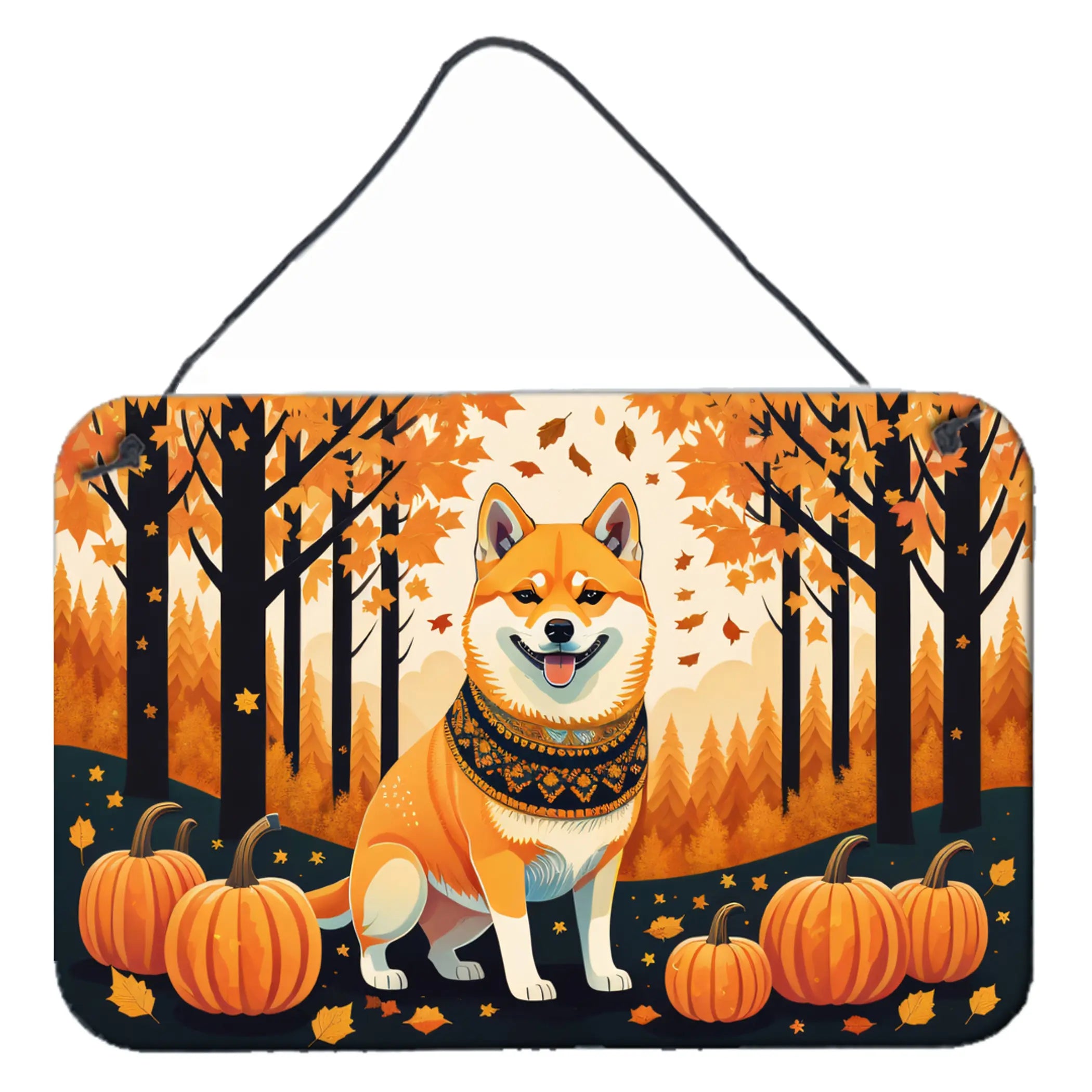Shiba Inu Fall Wall or Door Hanging Prints Caroline's Treasures