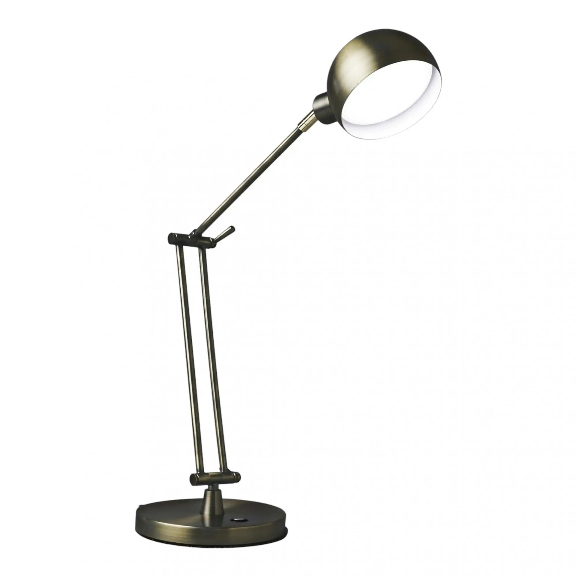Shiny Satin Brass LED Adjustable Desk Lamp Homeroots Lighting