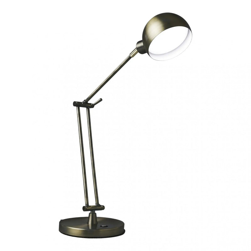 Shiny Satin Brass LED Adjustable Desk Lamp Homeroots Lighting