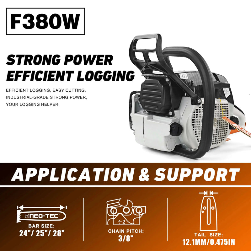 Shipped From the USf NEOTEC 72cc Chainsaw 380 038 Cutting Machines Popular Type 72cc Chain Saw GreatEagleInc