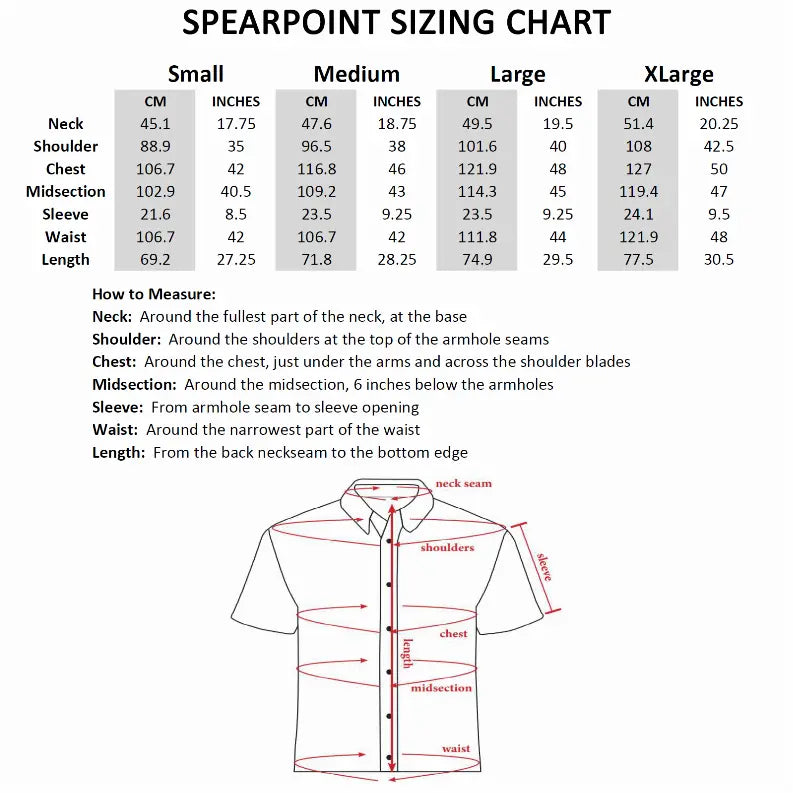 Short Sleeve "Point" Button-Up Spearpoint Apparel