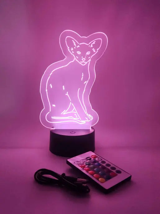 Shorthair Cat Lamp | Sphynx Cat Light | Gifts for Cat Lovers The 308 Collective