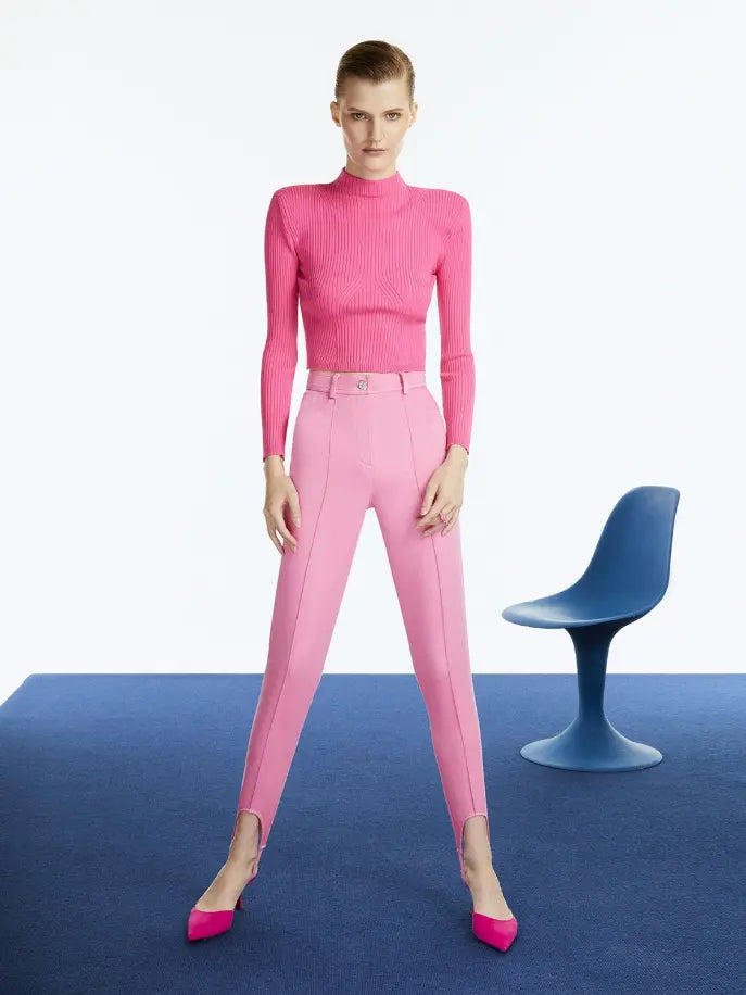 Shoulder Pad Knit Crop Top Monique Store