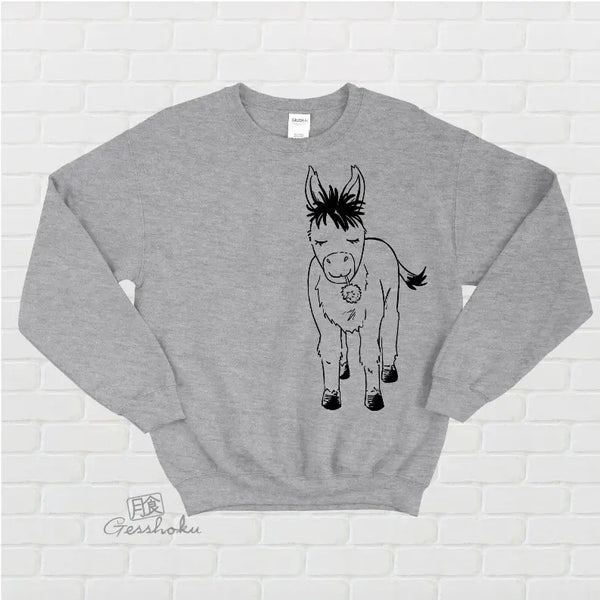 Shy Donkey Fleece Crewneck Sweatshirt Gesshoku Designs