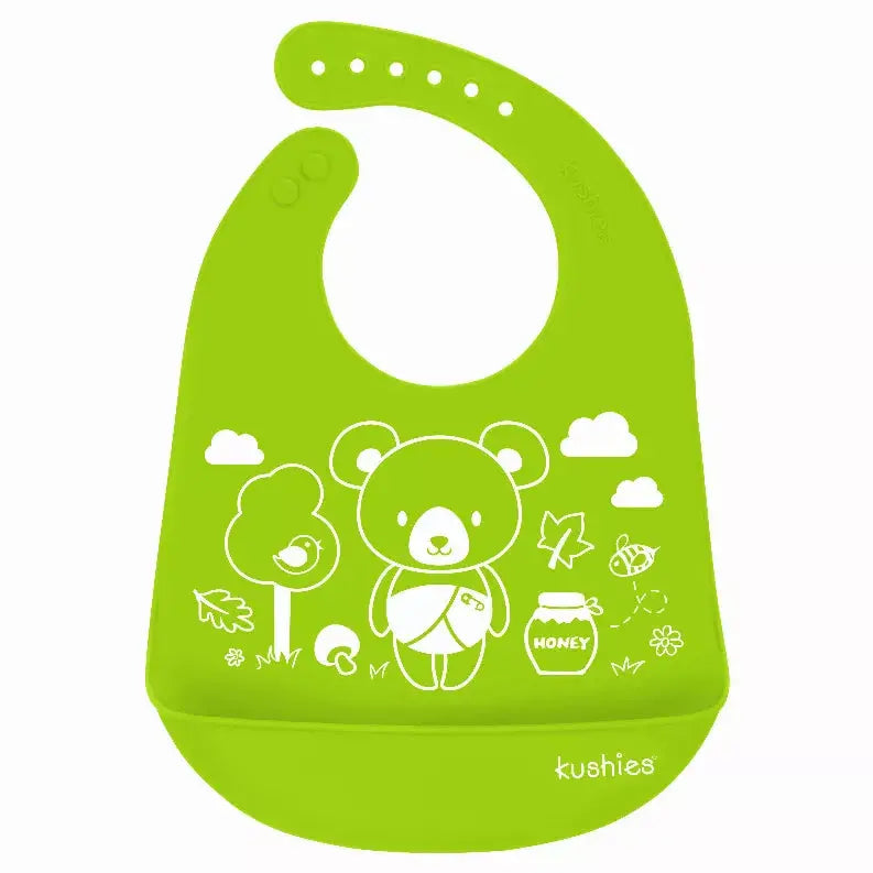 Silicatch Silicone Bib W/Pocket Kushies