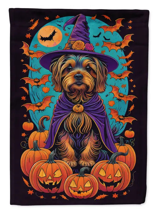 Silky Terrier Witchy Halloween Garden Flag Caroline's Treasures