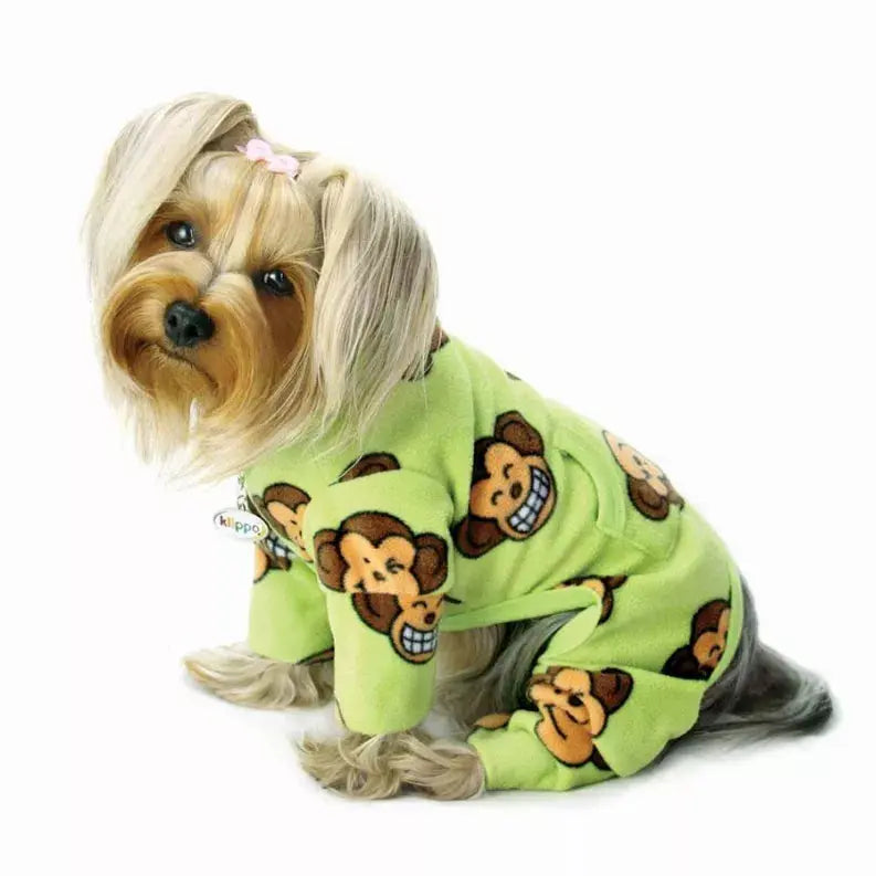 Silly Monkey Fleece Turtleneck Pajamas Klippo Pet