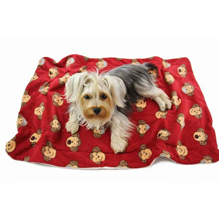 Silly Monkey Ultra-Plush Blanket - Burgundy Klippo