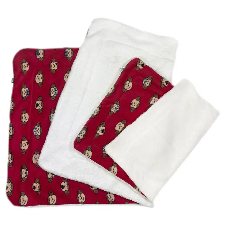 Silly Monkey Ultra-Plush Blanket - Burgundy Klippo