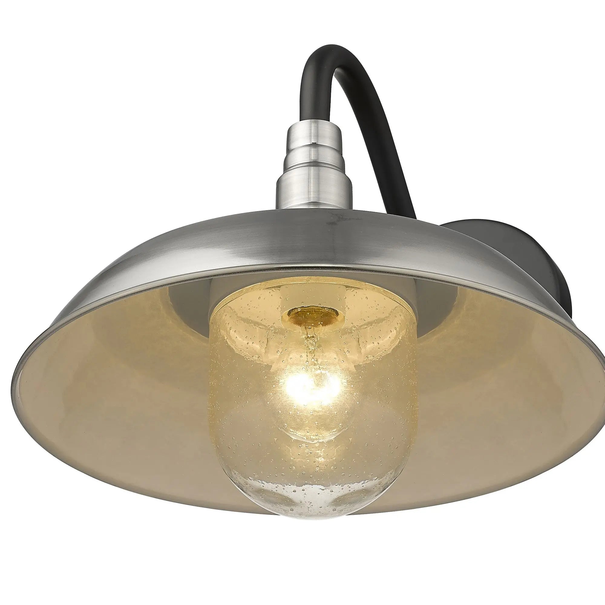 Silver And Black Seeded Dimmable Outdoor Hanging Light With Silver And Black Shades Homeroots Outdoor