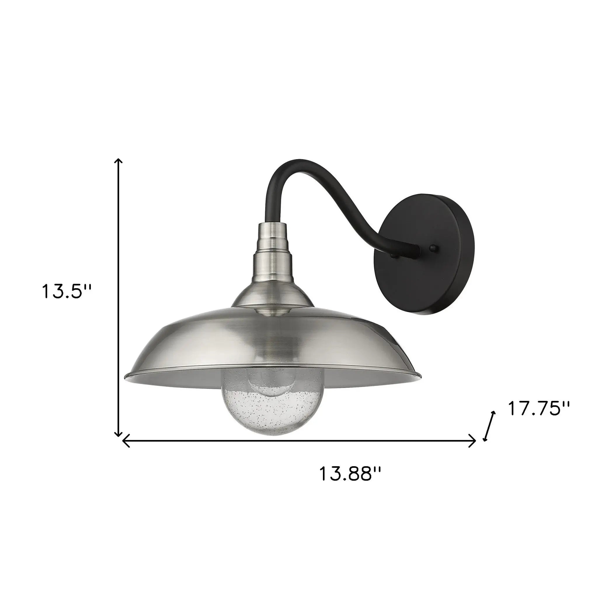Silver And Black Seeded Dimmable Outdoor Hanging Light With Silver And Black Shades Homeroots Outdoor