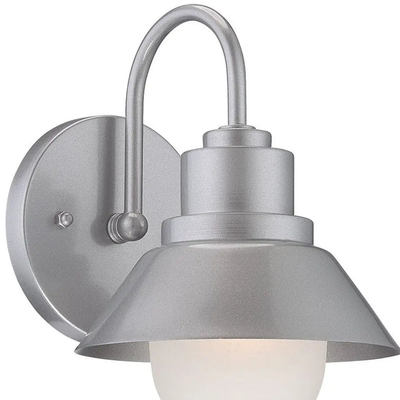 Silver And White Frosted Dimmable Outdoor Hanging Light With Silver And White Shades Homeroots Outdoor
