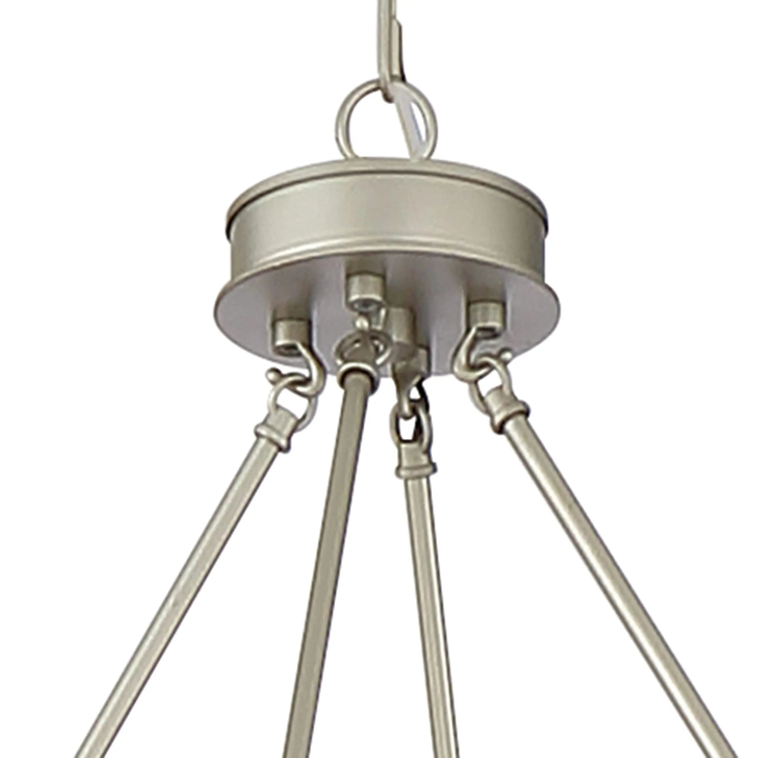Silver Candle Style Twelve Light Metal Dimmable Chandelier Homeroots Lighting