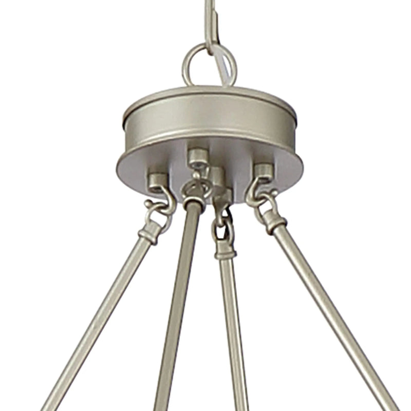 Silver Candle Style Twelve Light Metal Dimmable Chandelier Homeroots Lighting