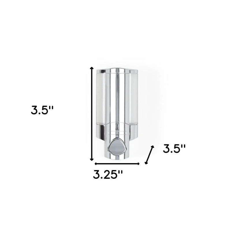 Silver Heavy Duty Plastic Wall Mount Soap Dispenser - GreatEagleInc