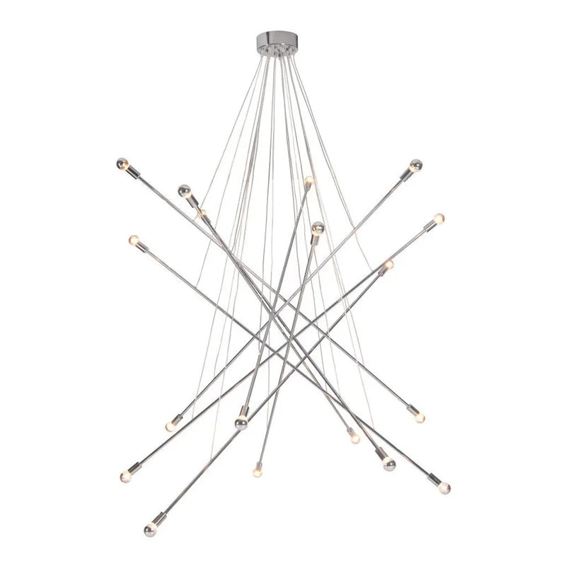 Silver Multi Light Metal Dimmable Chandelier - GreatEagleInc