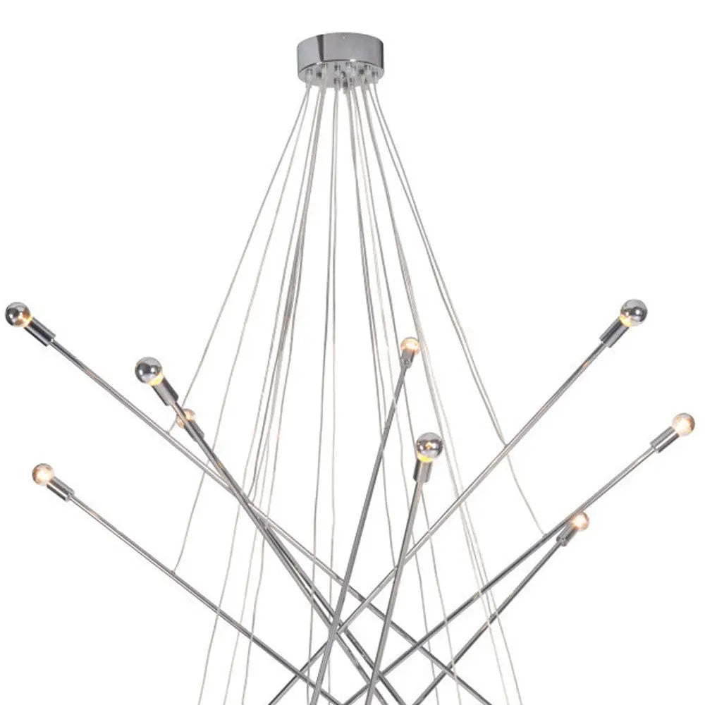 Silver Multi Light Metal Dimmable Chandelier - GreatEagleInc