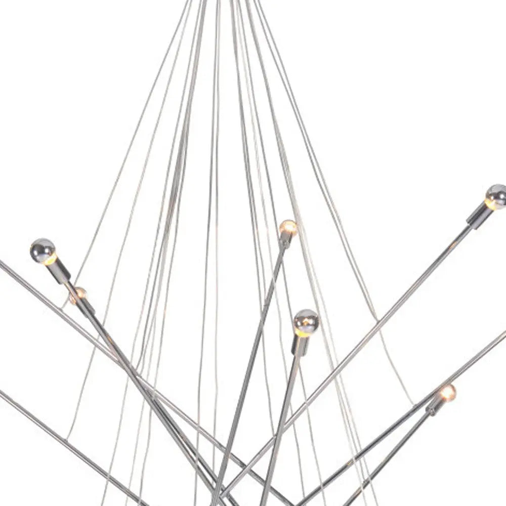 Silver Multi Light Metal Dimmable Chandelier - GreatEagleInc