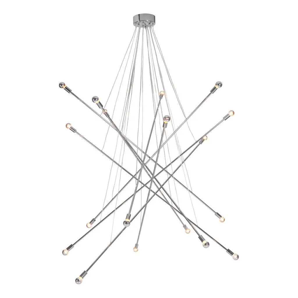 Silver Multi Light Metal Dimmable Chandelier - GreatEagleInc