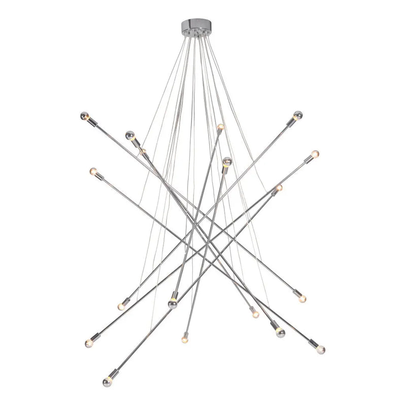 Silver Multi Light Metal Dimmable Chandelier - GreatEagleInc