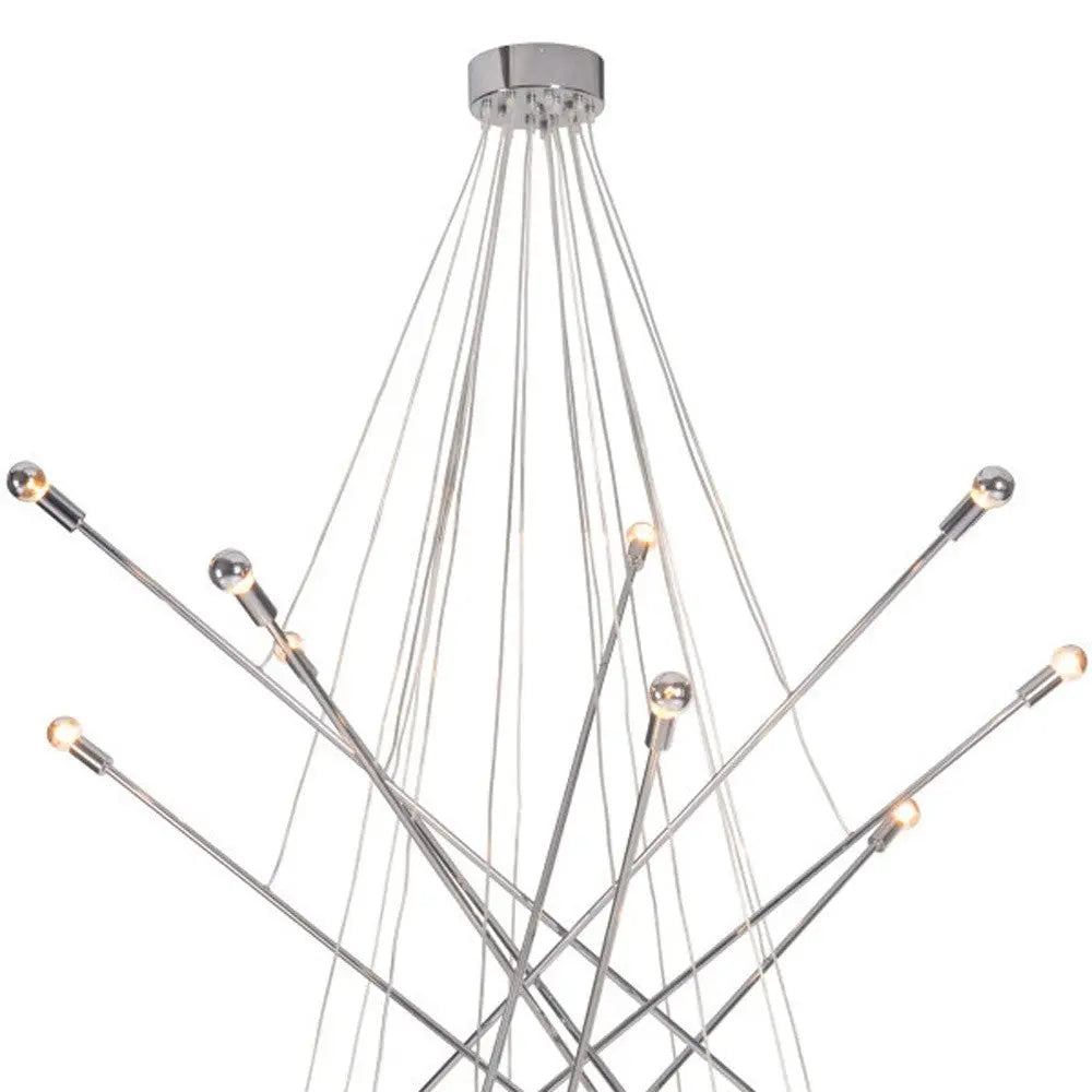 Silver Multi Light Metal Dimmable Chandelier - GreatEagleInc