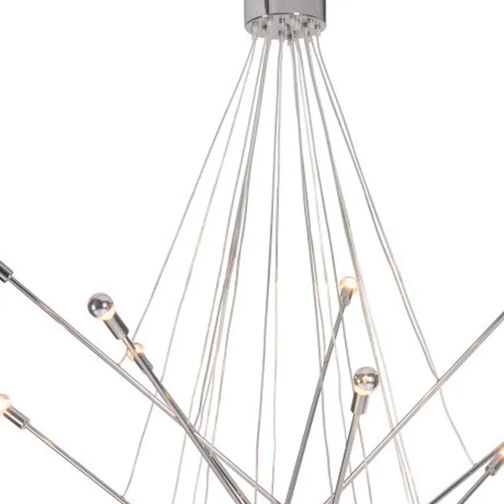 Silver Multi Light Metal Dimmable Chandelier - GreatEagleInc