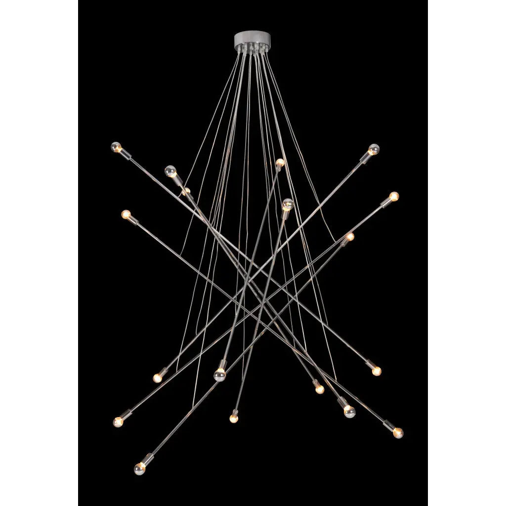 Silver Multi Light Metal Dimmable Chandelier - GreatEagleInc