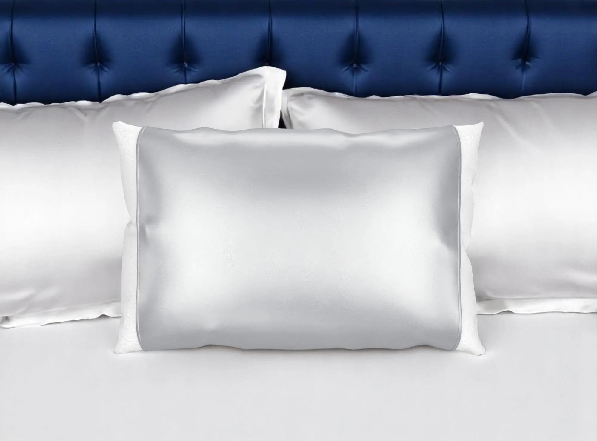 Silver Silk Open Ended Pillowcase Homeroots Bed & Bath