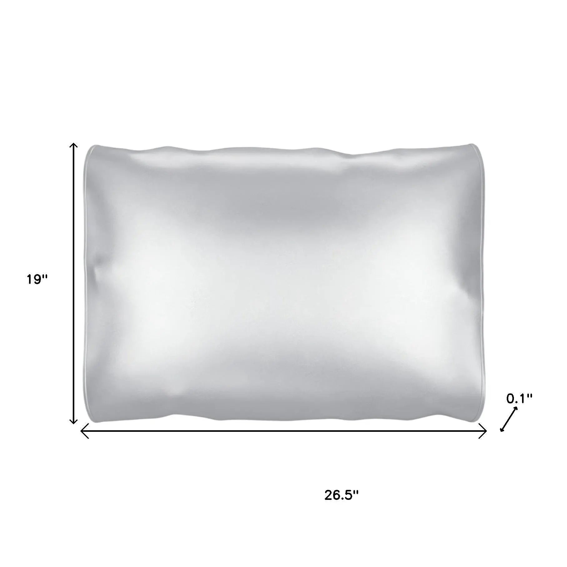 Silver Silk Open Ended Pillowcase Homeroots Bed & Bath