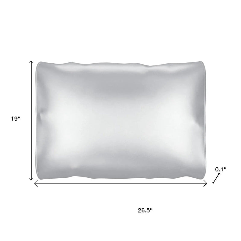 Silver Silk Open Ended Pillowcase Homeroots Bed & Bath