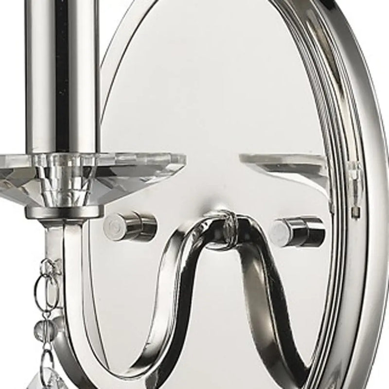 Silver Three Light Wall Sconce with White Fabric Shade Homeroots Lighting