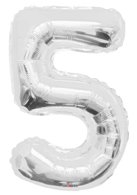 Silver #5 Mylar Balloon Harnel