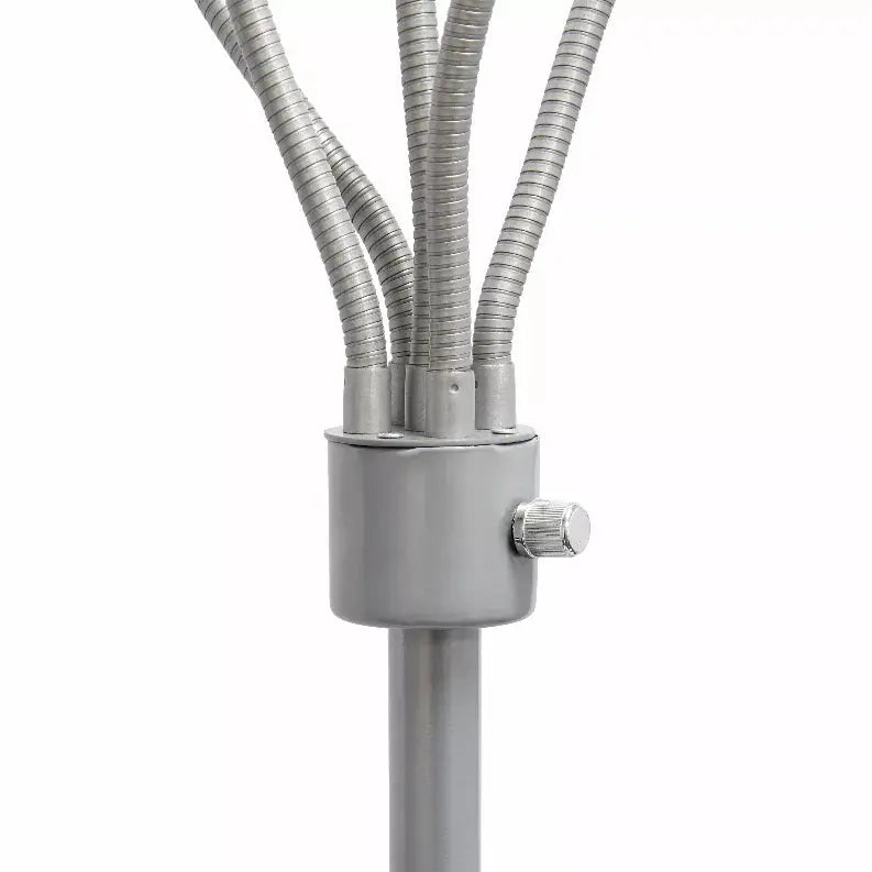 Simple Designs 5 Light Adjustable Gooseneck Silver Floor Lamp with Primary Multicolored Shades All The Rages, Inc.