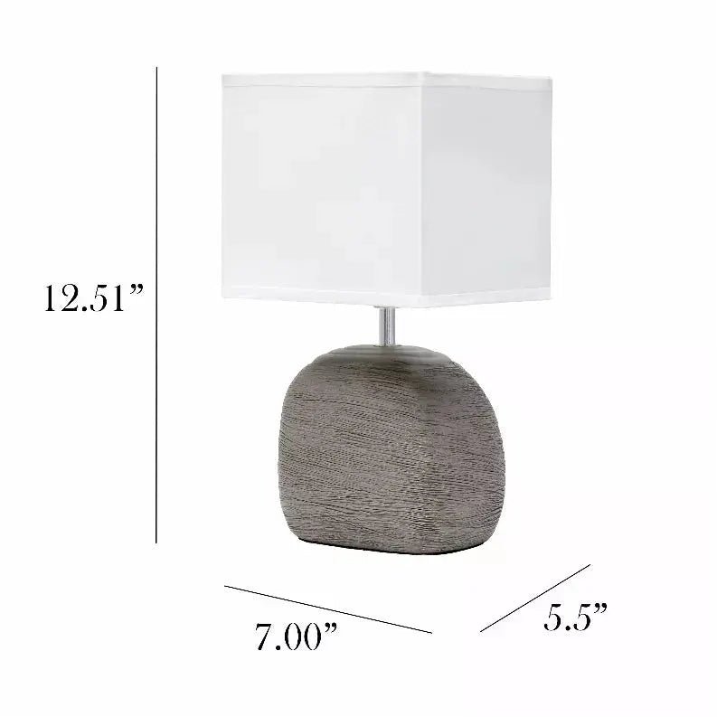 Simple Designs Bedrock Ceramic Table Lamp All The Rages, Inc.