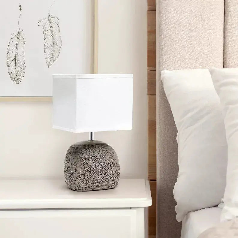 Simple Designs Bedrock Ceramic Table Lamp All The Rages, Inc.