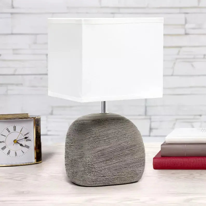 Simple Designs Bedrock Ceramic Table Lamp All The Rages, Inc.