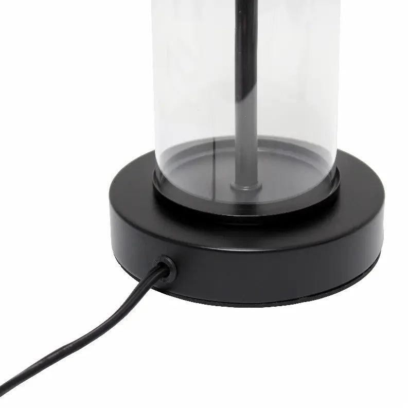 Simple Designs Encased Metal and Clear Glass Table Lamp All The Rages, Inc.