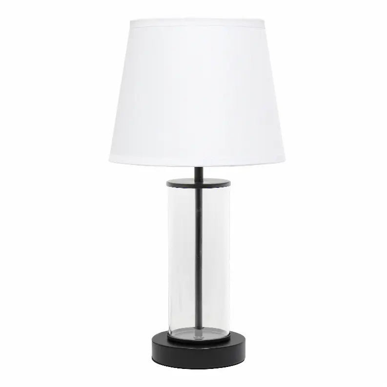 Simple Designs Encased Metal and Clear Glass Table Lamp All The Rages, Inc.