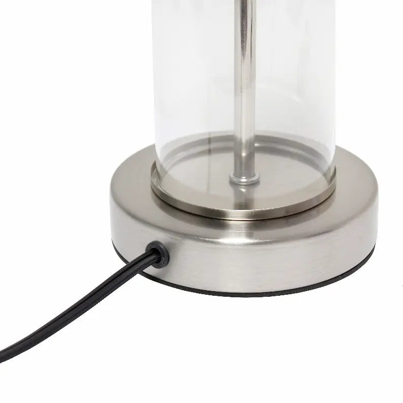 Simple Designs Encased Metal and Clear Glass Table Lamp All The Rages, Inc.