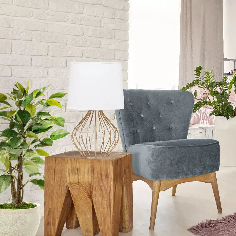 Simple Designs Geometrically Wired Table Lamp All The Rages, Inc.