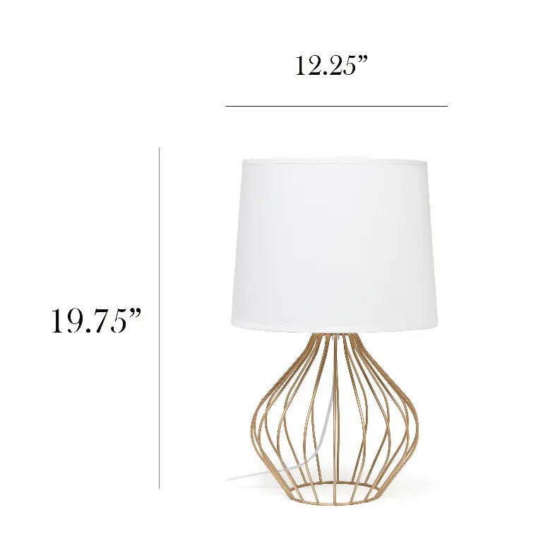 Simple Designs Geometrically Wired Table Lamp All The Rages, Inc.