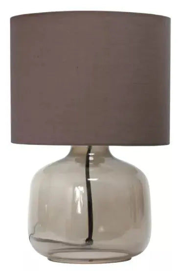 Simple Designs  Glass Table Lamp with Fabric Shade All The Rages, Inc.