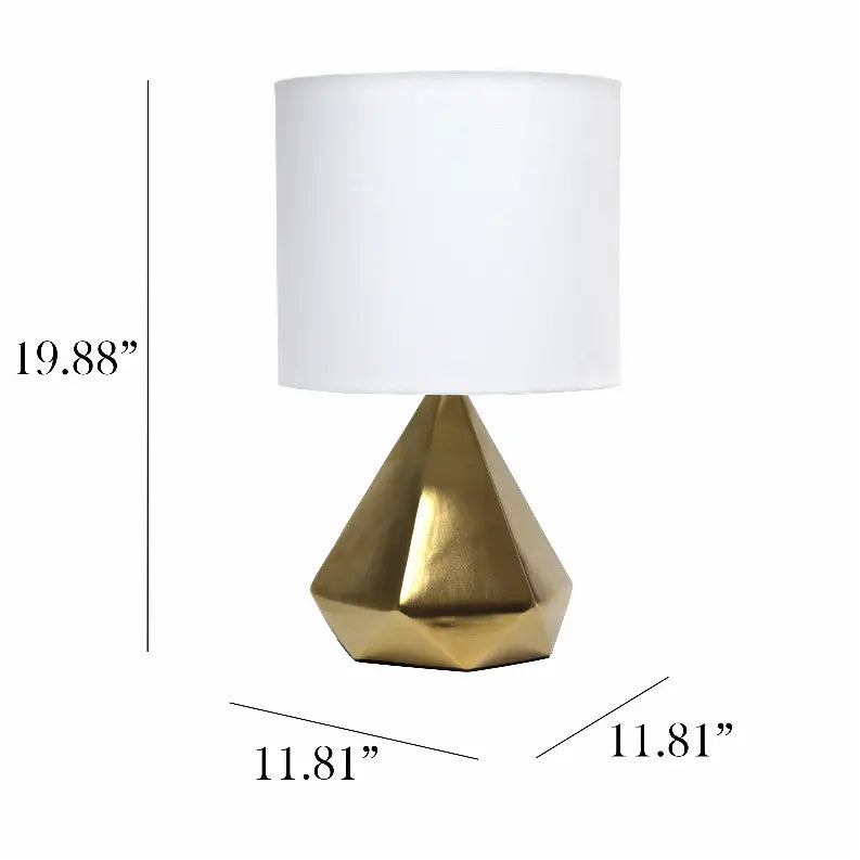 Simple Designs Solid Pyramid Table Lamp All The Rages, Inc.