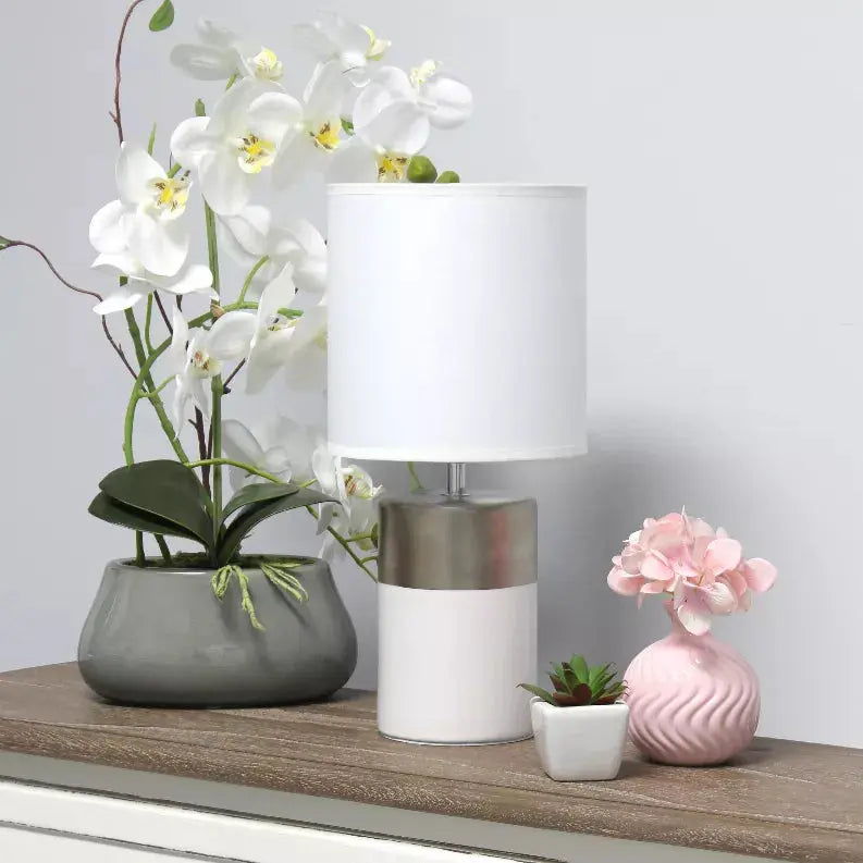 Simple Designs Two Toned Basics Table Lamp All The Rages, Inc.