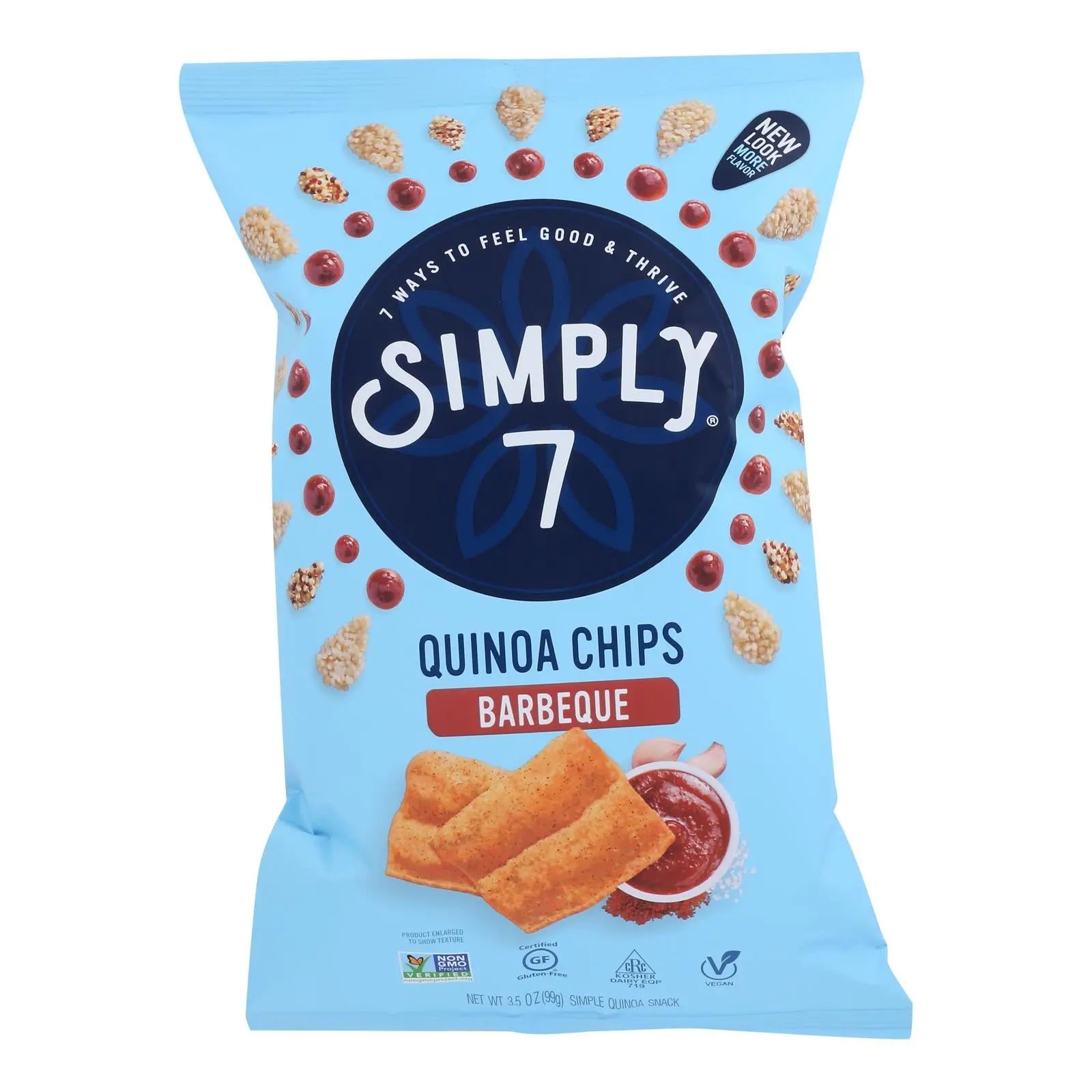 Simply 7 - Chips Quinoa Barbeque - Case Of 8-3.5 Oz Simply 7 Snacks