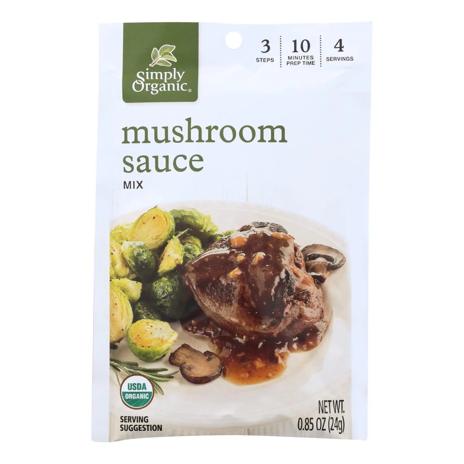 Simply Organic Seasoning Mix - Mushroom Sauce - Case Of 12 - 0.85 Oz. Simply Organic