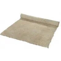 Natural beige jute rug, soft texture, minimalistic design, ideal for boho-chic home decor.