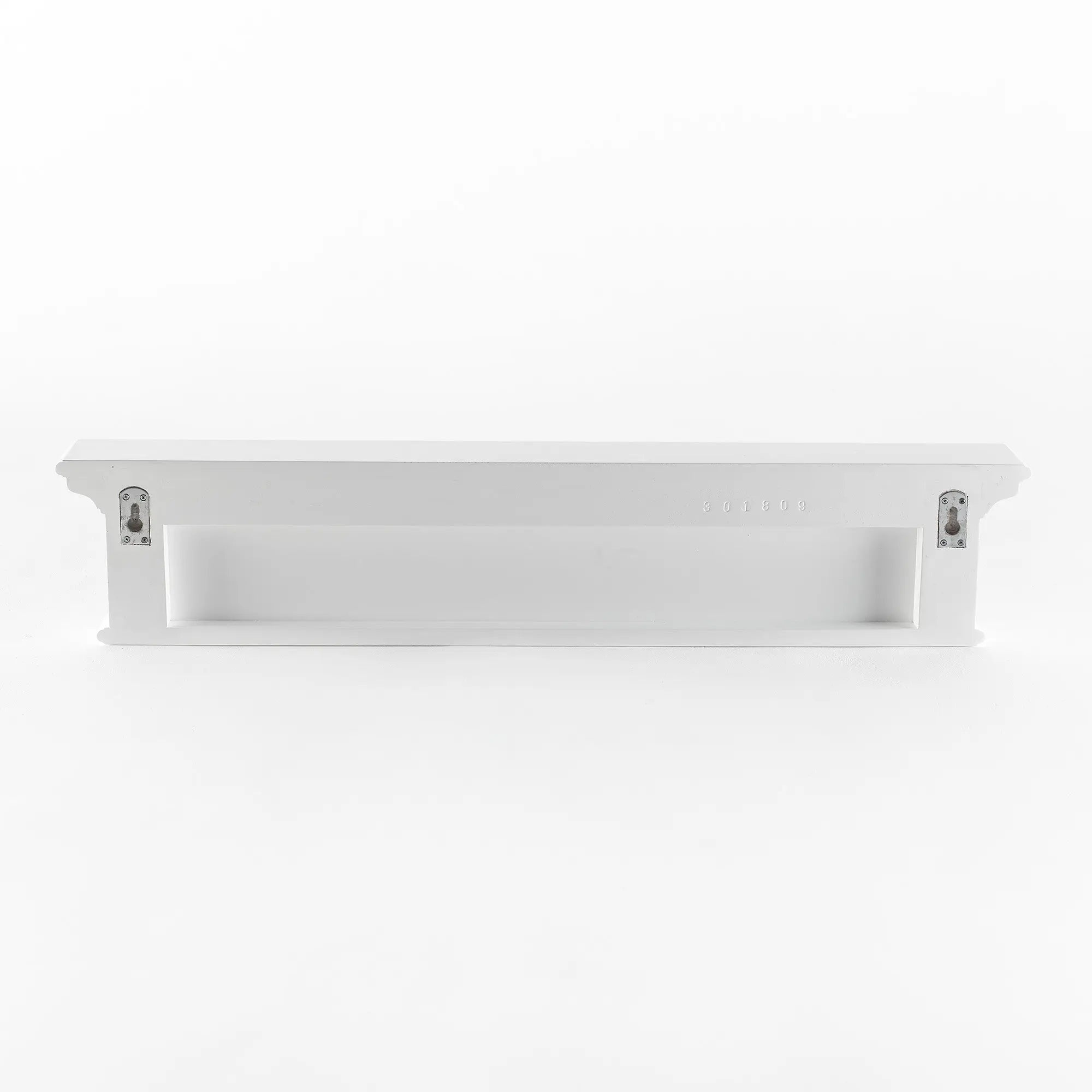 Six Hook 39" White Solid Wood Wall Mount Coat Rack Homeroots Organization
