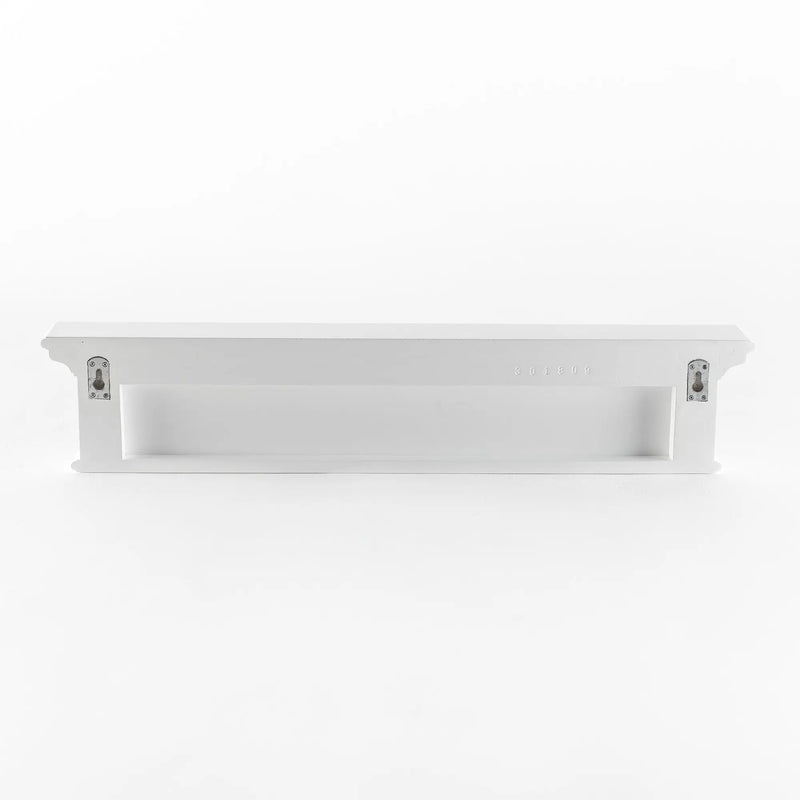 Six Hook 39" White Solid Wood Wall Mount Coat Rack Homeroots Organization