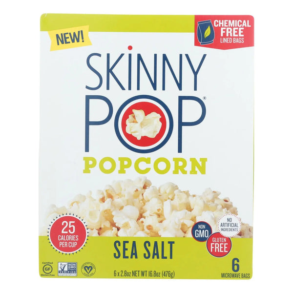 Skinnypop Popcorn - Popcorn Mirco Sea Salt - Case Of 6 - 6/2.8 Oz Skinnypop Popcorn